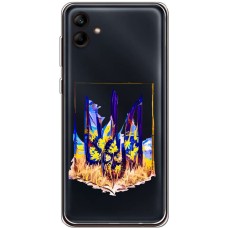 Чохол для Samsung Galaxy A04e (A042) MixCase патріотичні тризуб в полум'ї