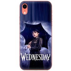 Чохол для iPhone Xr Mixcase Венздей під парасолькою