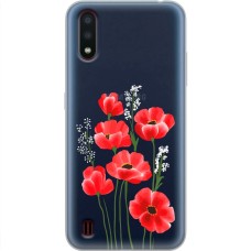 Чохол для Samsung Galaxy A01 (A015) Mixcase квіти маки в польових травах