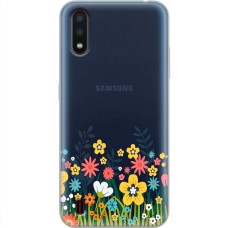 Чохол для Samsung Galaxy A01 (A015) Mixcase квіти квіткове поле