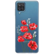 Чохол для Samsung Galaxy A12 / M12 Mixcase квіти маки в польових травах