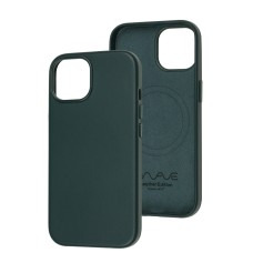 Чохол для iPhone 15 WAVE Premium leather MagSafe forest green