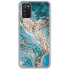 Чохол для Samsung Galaxy A02s (A025) MixCase мармур бірюзовий
