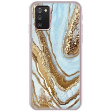 Чохол для Samsung Galaxy A02s (A025) MixCase мармур світло-бірюзовий I