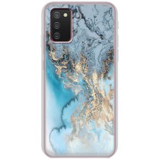 Чохол для Samsung Galaxy A02s (A025) MixCase мармур бірюзовий мікс