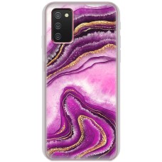 Чохол для Samsung Galaxy A02s (A025) MixCase рожевий мармур