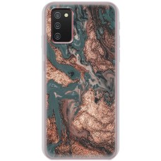 Чохол для Samsung Galaxy A02s (A025) MixCase мармур темно-зелений