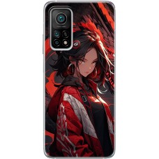 Чохол з аніме для Xiaomi Mi 10T / Mi 10T Pro Mixcase дівчина в червоному