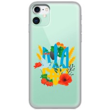 Чохол для iPhone 11 MixCase патріотичні герб у квітах