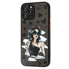 Чохол для iPhone 12 Pro Max Wave Cartoon black dress