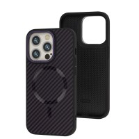 Чохол для iPhone 15 Pro Max Berlia Armor Carbon MagSafe black