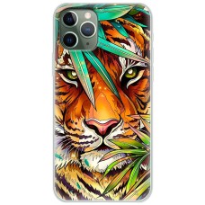 Чохол для iPhone 11 Pro Max MixCase звірі тигр у листі