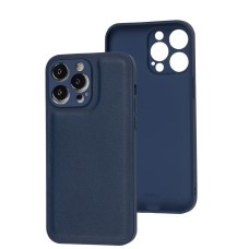 Чохол для iPhone 14 Pro Max Eco Leather midnight blue