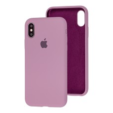 Чохол для iPhone X / Xs Silicone Full black currant