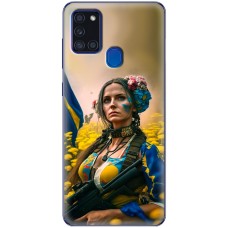 Чохол для Samsung Galaxy A21s (A217) MixCase патріотичні ніжна Українка