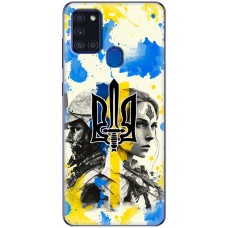 Чохол для Samsung Galaxy A21s (A217) MixCase патріотичні сильні та нескорені