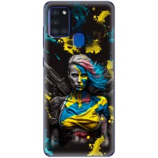 Чохол для Samsung Galaxy A21s (A217) MixCase патріотичні Нездоланна Українка