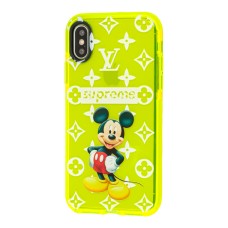 Чохол для iPhone Xs Max Neon print Міккі Маус supreme