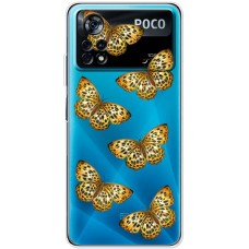 Чохол для Xiaomi Poco X4 Pro 5G MixCase Леопард метелика