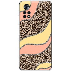 Чохол для Xiaomi Poco X4 Pro 5G MixCase Леопард жовто-рожевий