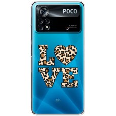 Чохол для Xiaomi Poco X4 Pro 5G MixCase Леопард love