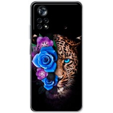 Чохол для Xiaomi Poco X4 Pro 5G MixCase Леопард у квітах
