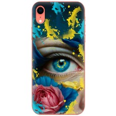 Чохол для iPhone Xr MixCase патріотичні Синє жіноче око