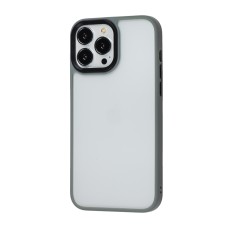 Чохол для iPhone 13 Pro Shadow Matte Metal Buttons сірий