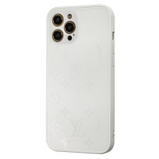 Чохол для iPhone 12 Pro Max glass LV білий