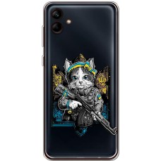 Чохол для Samsung Galaxy A04e (A042) MixCase патріотичні кіт захисник