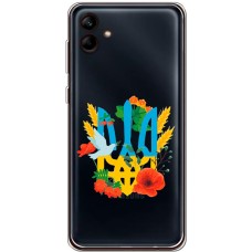Чохол для Samsung Galaxy A04e (A042) MixCase патріотичні герб у квітах