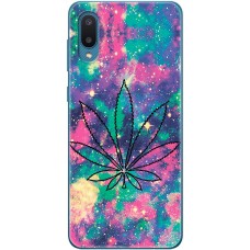 Чохол для Samsung Galaxy A02 (A022) MixCase трава лист на кольоровому