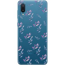 Чохол для Samsung Galaxy A02 (A022) Mixcase квіти патерн гілки з градієнтом