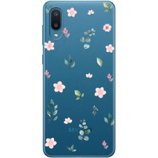 Чохол для Samsung Galaxy A02 (A022) Mixcase квіти патерн квіти гілки евкаліпт