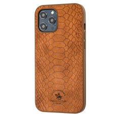 Чохол для iPhone 12 Pro Max Polo Knight (Leather) коричневий