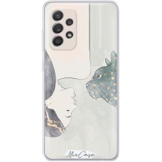 Чохол для Samsung Galaxy A52 Mixcase дівчина та кішка