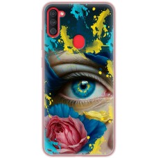 Чохол для Samsung Galaxy A11 / M11 MixCase патріотичні Синє жіноче око