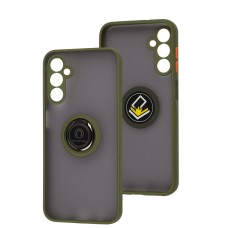 Чохол для Samsung Galaxy M14 (M146) LikGus Edging Ring хакі