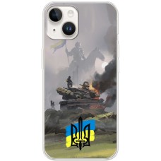 Чохол для iPhone 15 MixCase патріотичні танк у вогні