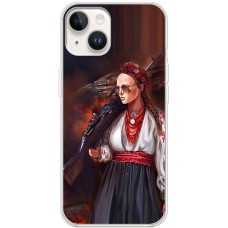 Чохол для iPhone 15 MixCase патріотичні українка з автоматом