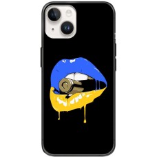 Чохол для iPhone 15 MixCase патріотичні пуля губи