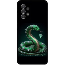 Чохол для Samsung Galaxy A13 (A135) MixCase Новий рік 2025 змія з діамантами