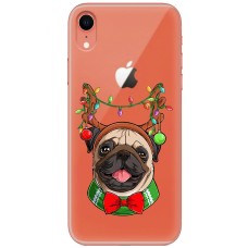 Чохол для iPhone Xr MixCase Новий рік мопс
