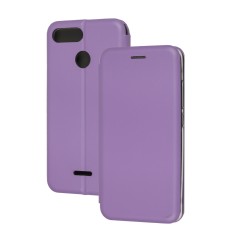 Чохол книжка Premium для Xiaomi Redmi 6 світло-бузковий