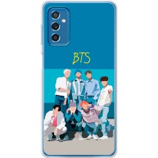 Чохол для Samsung Galaxy M52 (M526) MixCase BTS на блакитному