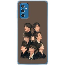 Чохол для Samsung Galaxy M52 (M526) MixCase BTS на коричневому