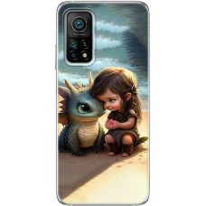 Чохол для Xiaomi Mi 10T / Mi 10T Pro MixCase асорті дівчинка і дракончик
