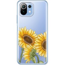 Чохол для Xiaomi Mi 11 Lite Mixcase квіти три соняшники