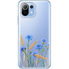 Чохол для Xiaomi Mi 11 Lite Mixcase квіти волошки в пшениці