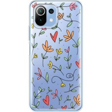 Чохол для Xiaomi Mi 11 Lite Mixcase квіти квіточки - листочки